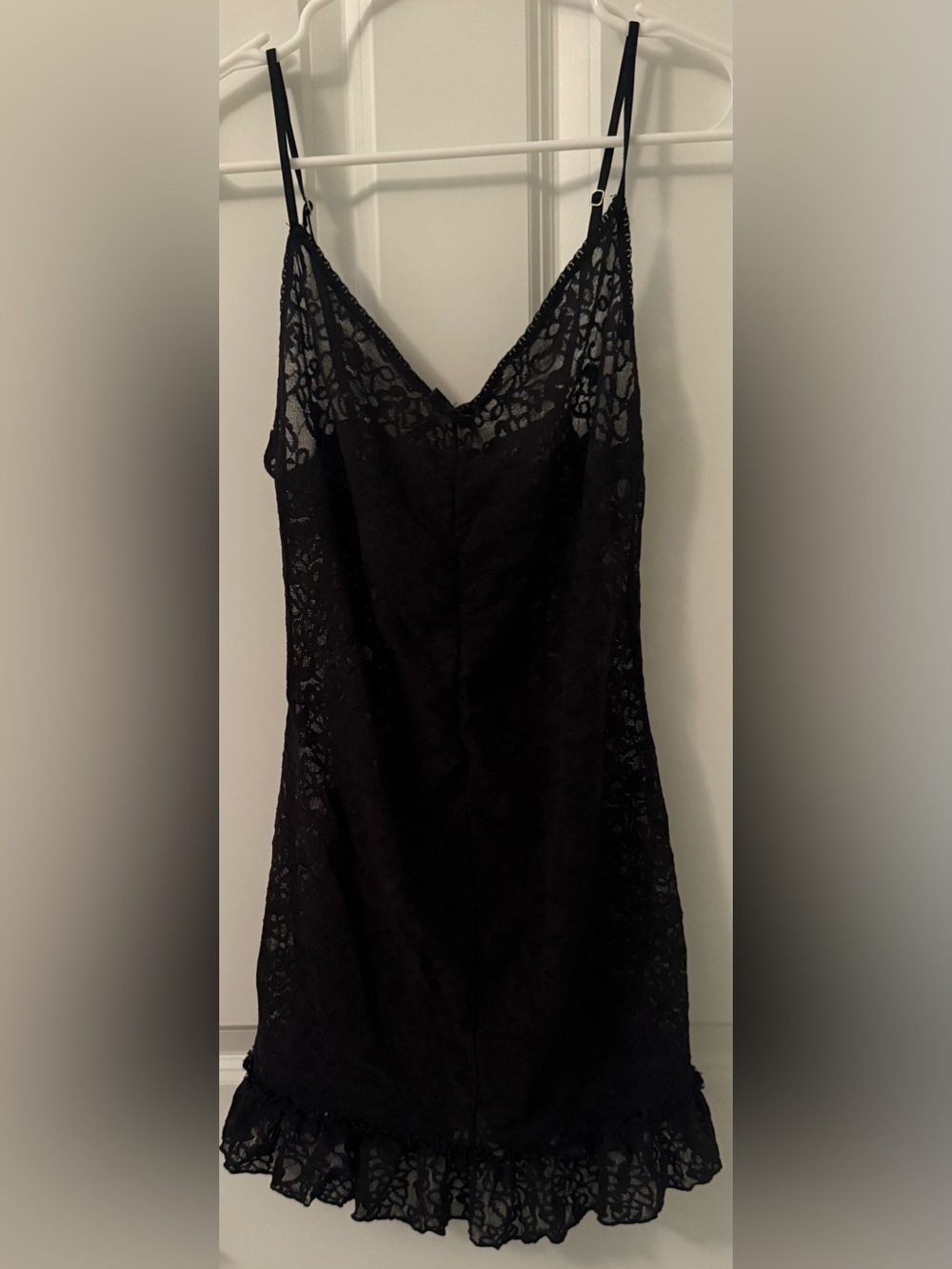 Victoria's Secret Black Lace Chemise Slip